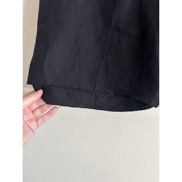 Piazza Sempione Sara Shorts Womens Size 44 Large Linen Flax Blend Black - Picture 8 of 8